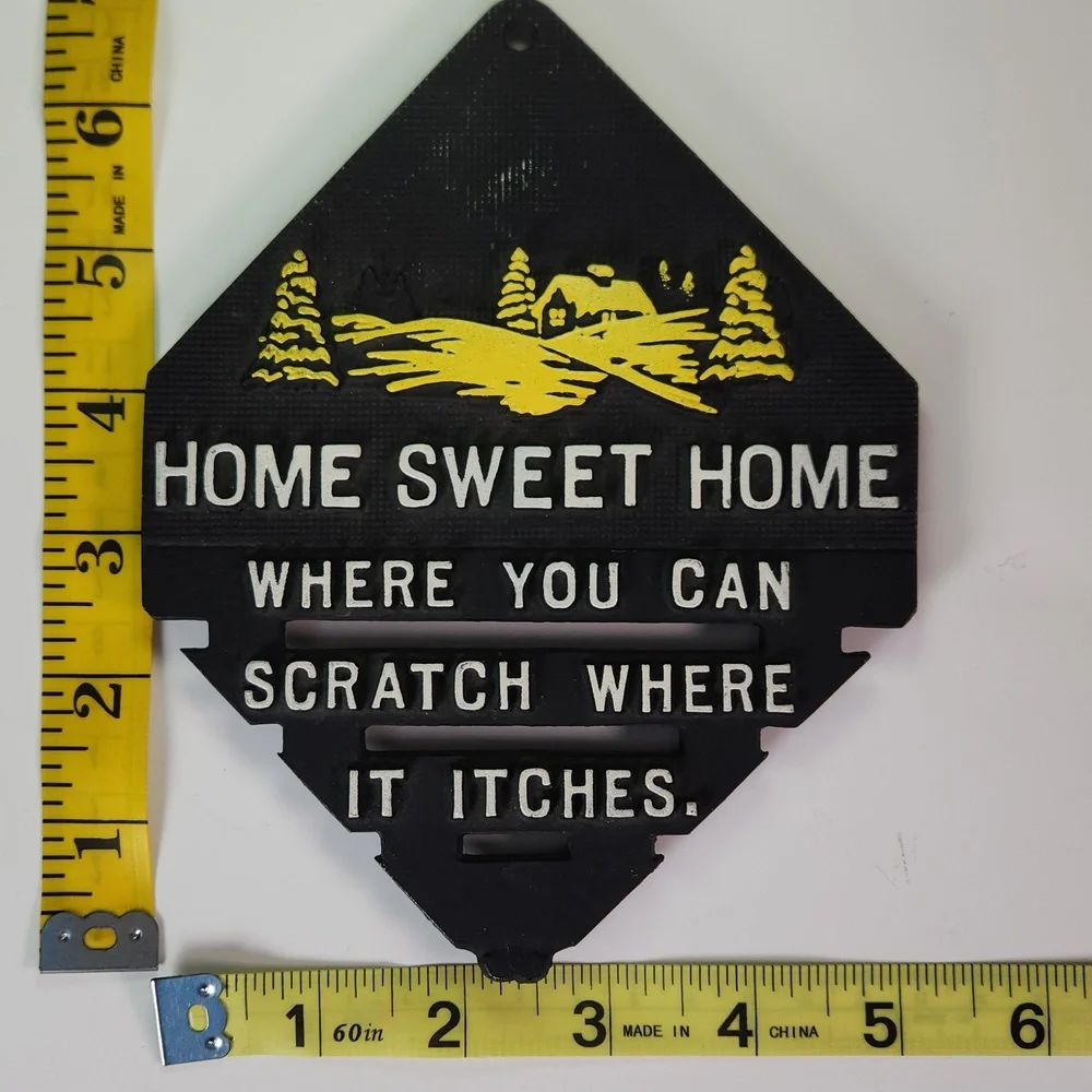 1970s Cast Metal Decorative Trivet Kitchen Kitsch